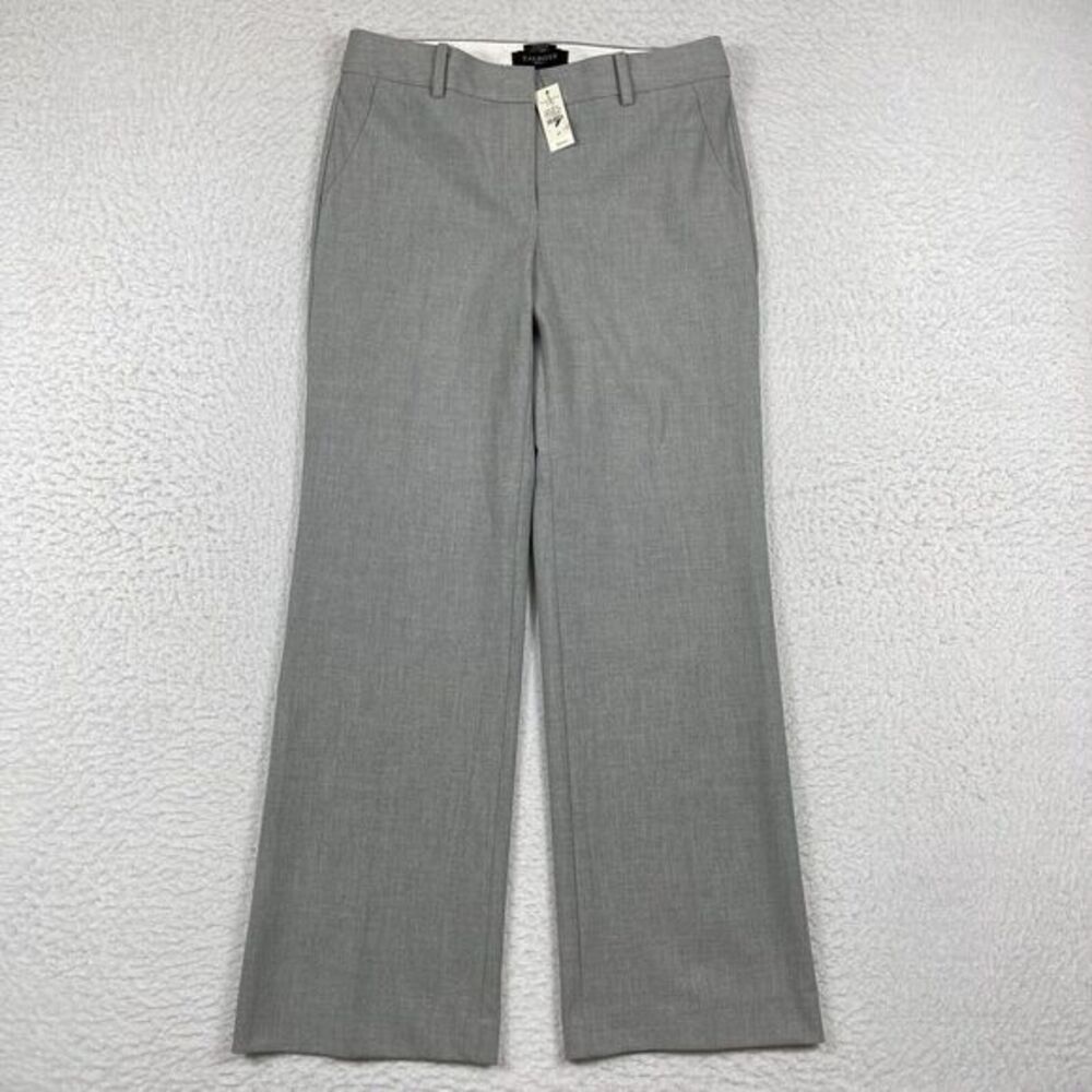 Talbots Pants Womens 4 Petite Gray Windsor Slacks Dress Trousers Corporate Work